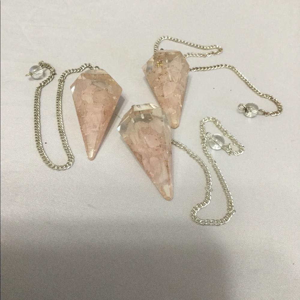 Rose Quartz Orgone Gemstone Pendulum